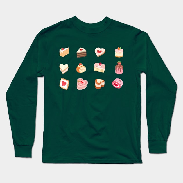 Cakes and Sweets Long Sleeve T-Shirt by Brynn-Hansen